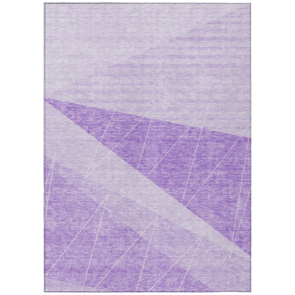 582481 10 x 14 ft. Geometric Washable Indoor & Outdoor Rectangle Area Rug, Lavender & Purple
