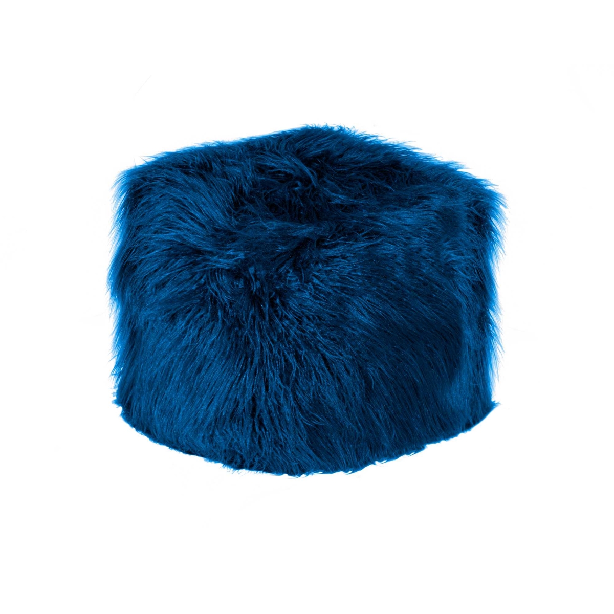 317224 16 x 17 in. Sheepskin Fur Pouf - Ink