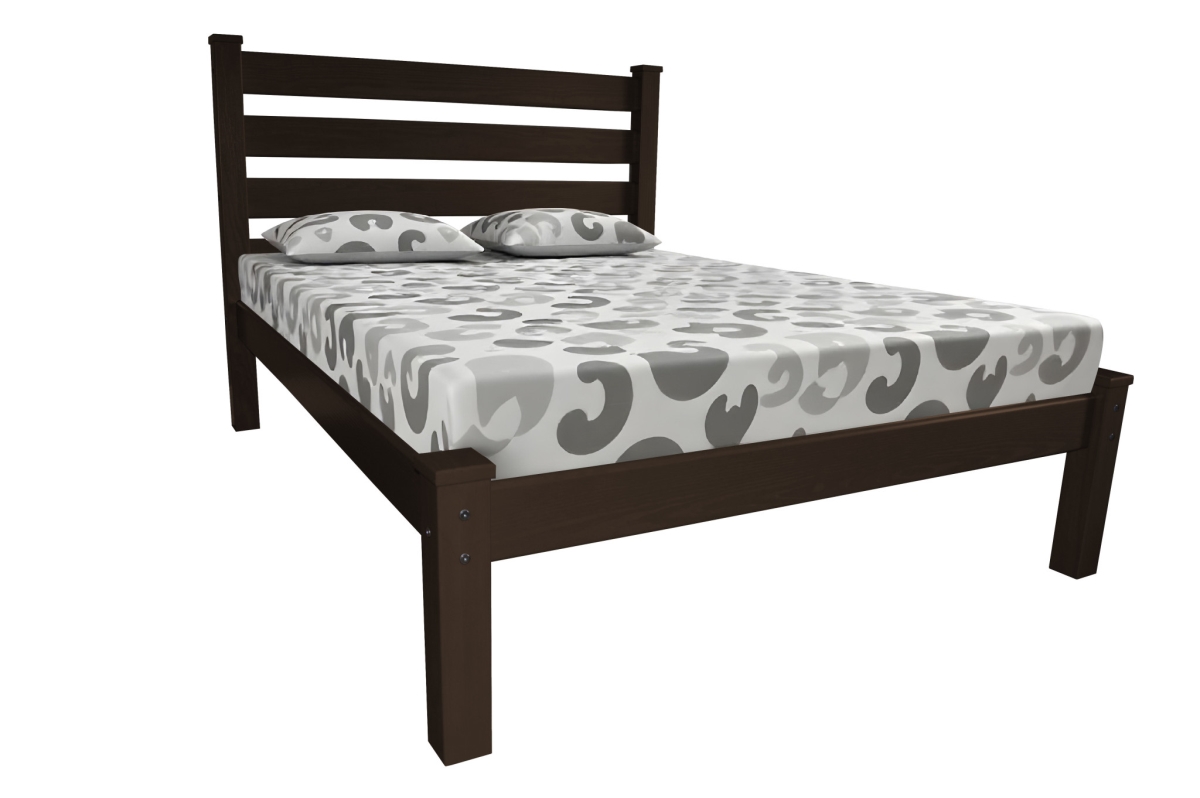 546895 Brown Solid Wood Queen Size Bed Frame - 800 lbs