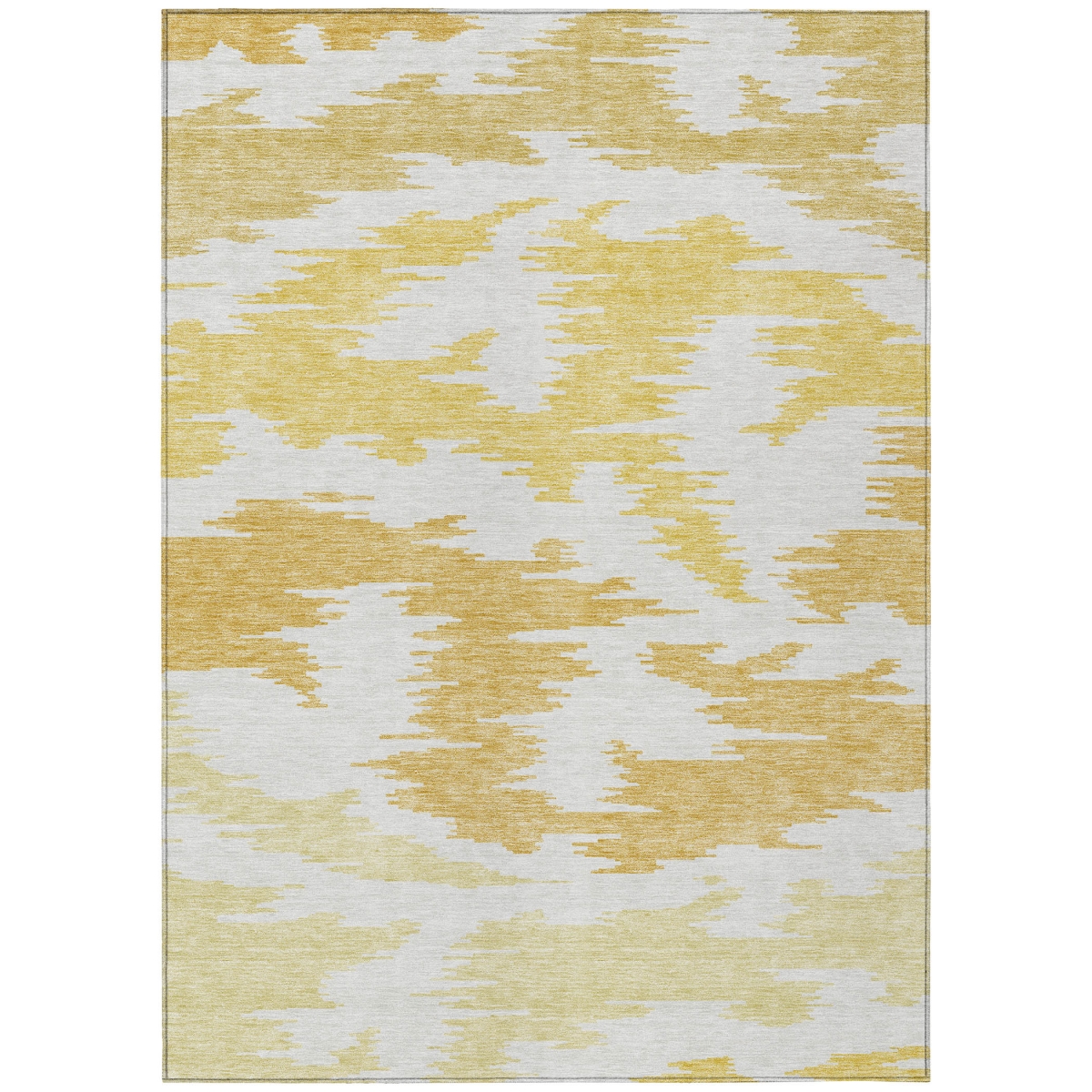 584565 10 x 14 ft. Abstract Washable Indoor & Outdoor Rectangle Area Rug, Gold, Beige & Wheat