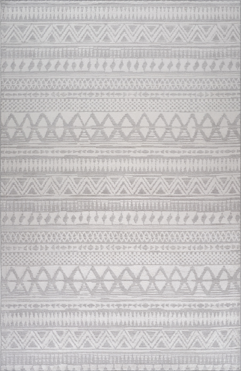 559008 4 x 6 ft. Abstract Distressed Rectangle Area Rug, Gray & Cream
