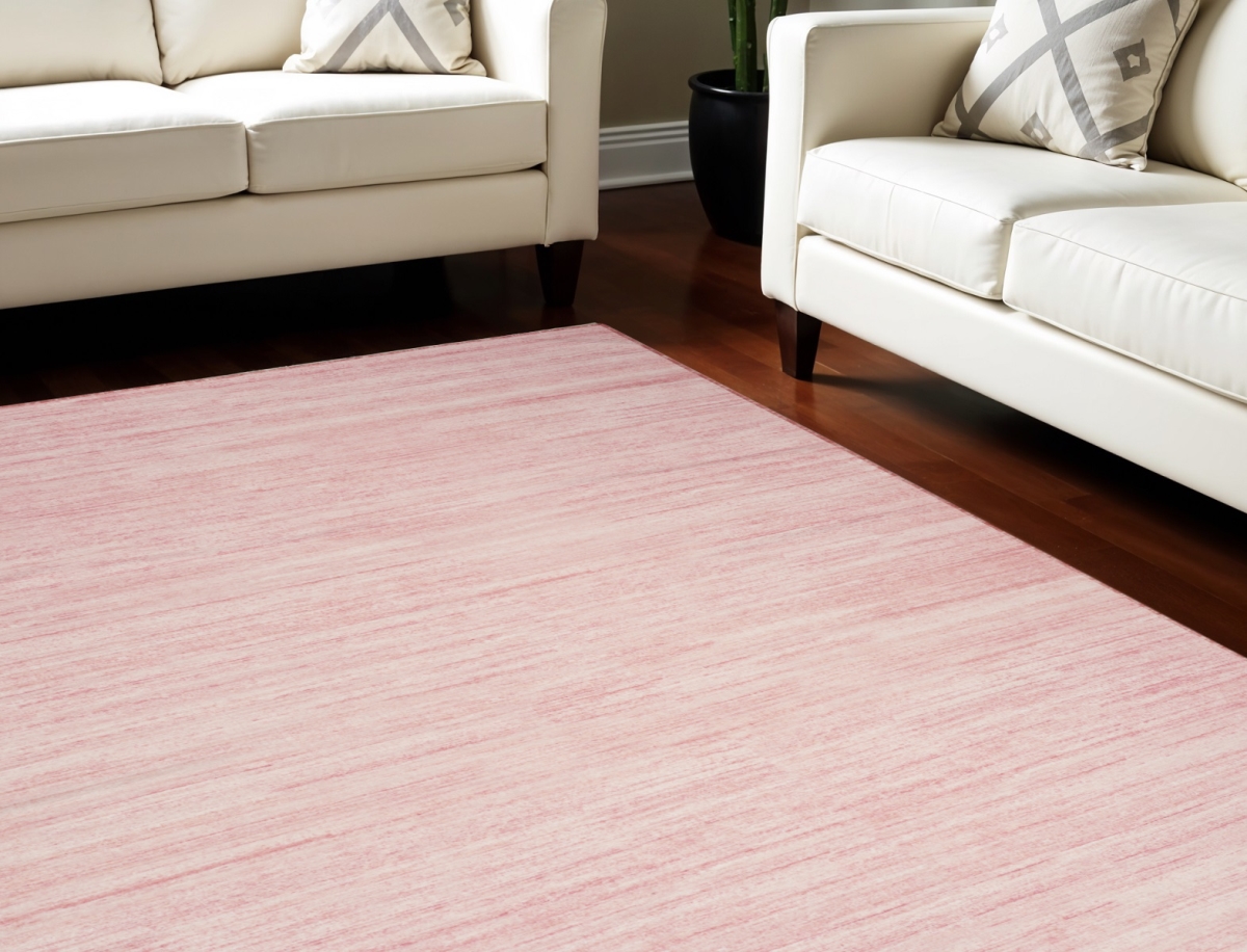 552530 9 x 12 ft. Abstract Washable Rectangle Area Rug, Pink