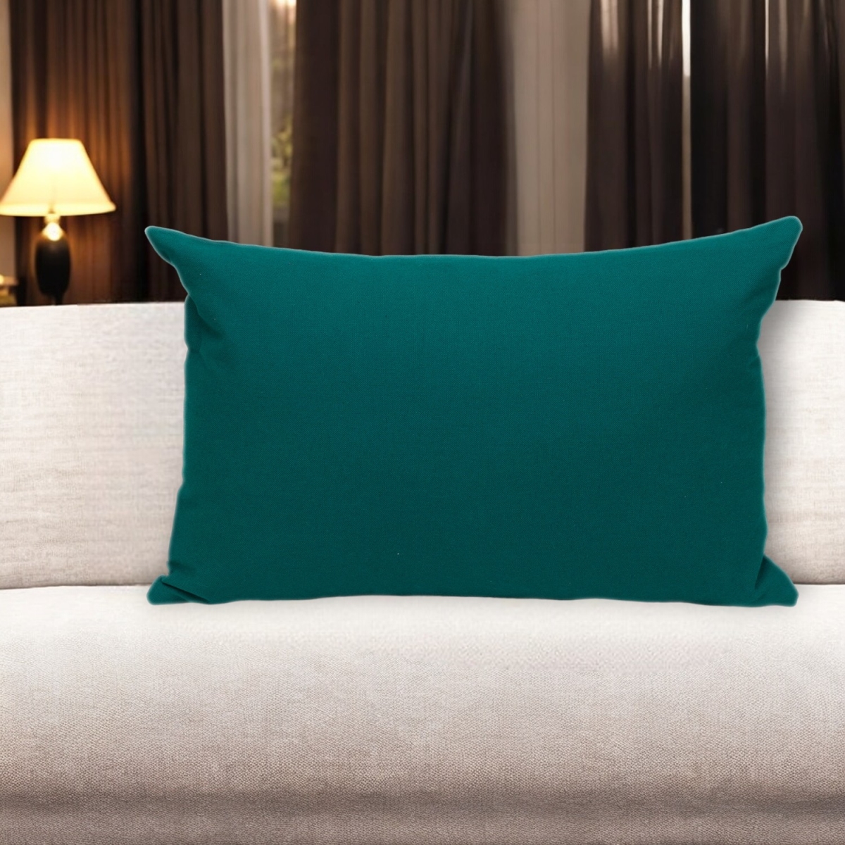 529182 12 x 18 in. Green Cotton Throw Pillow