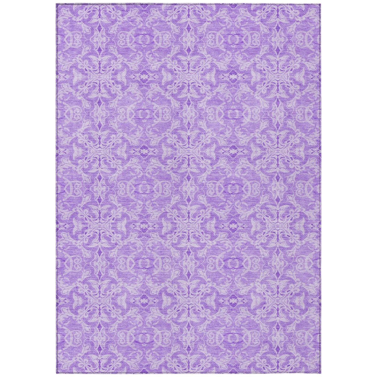 586798 3 x 5 ft. Medallion Washable Indoor & Outdoor Rectangle Area Rug, Lavender