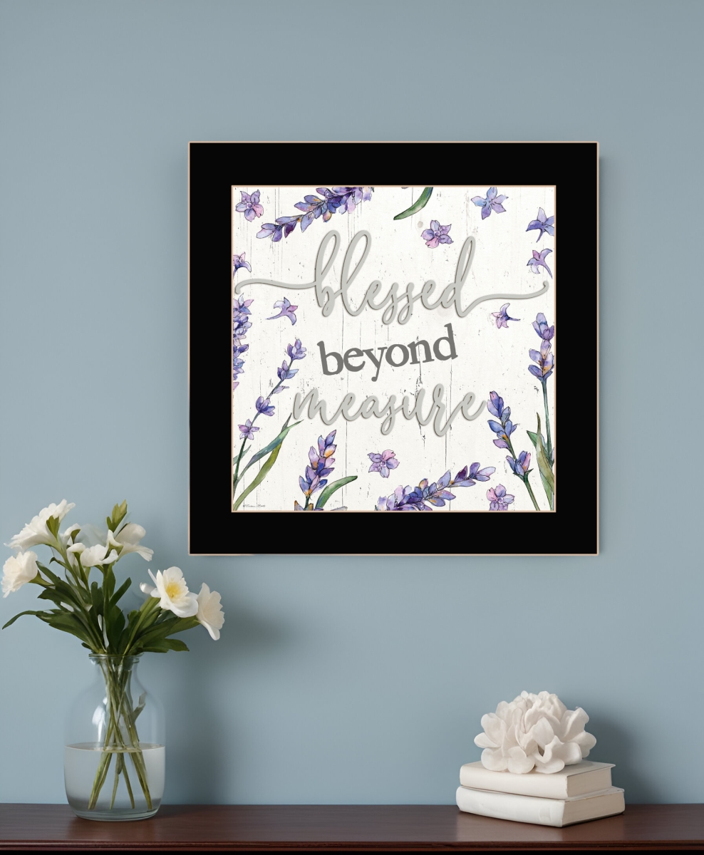 529650 Square Blessed Beyond Measure Black Framed Print Wall Art