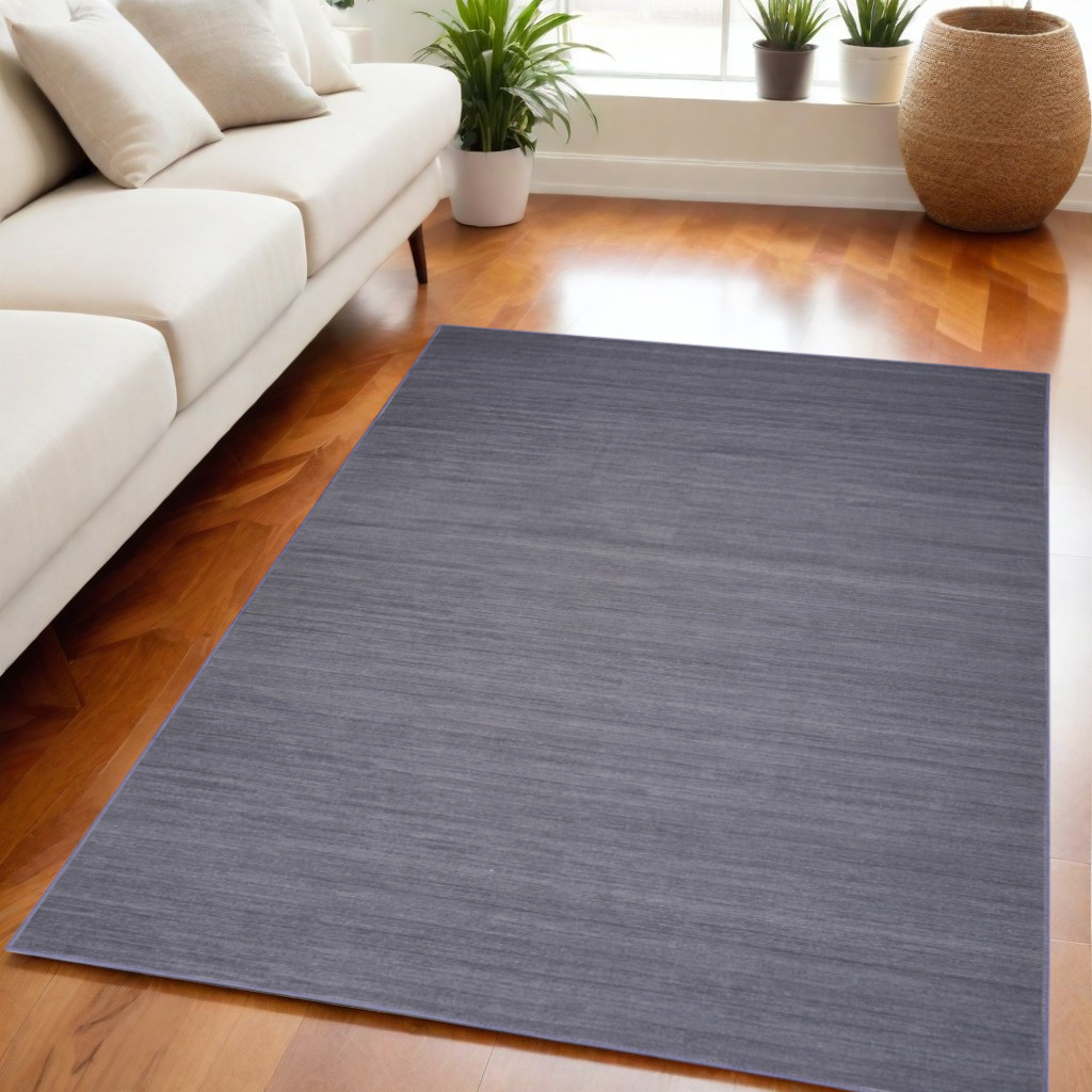 552558 5 x 7 ft. Abstract Washable Rectangle Area Rug, Navy Blue
