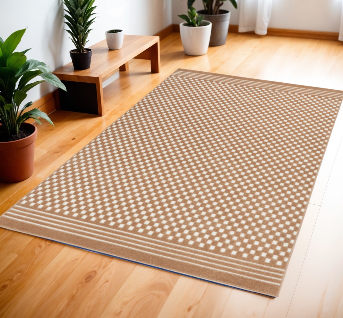 572472 4 x 6 ft. Geometric Rectangle Area Rug, Brown