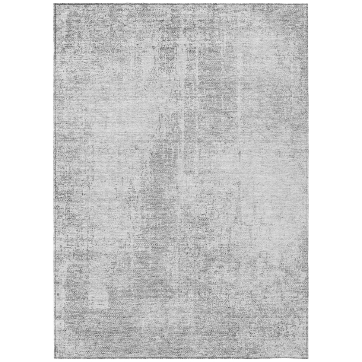 587302 3 x 5 ft. Abstract Washable Indoor & Outdoor Rectangle Area Rug, Silver & Gray