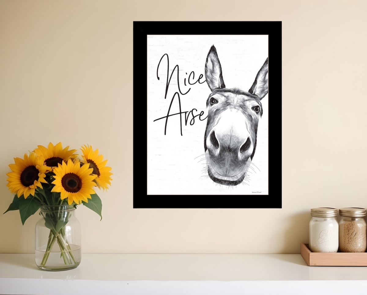 530073 Rectangle Nice Arse Black Framed Print Bathroom Wall Art