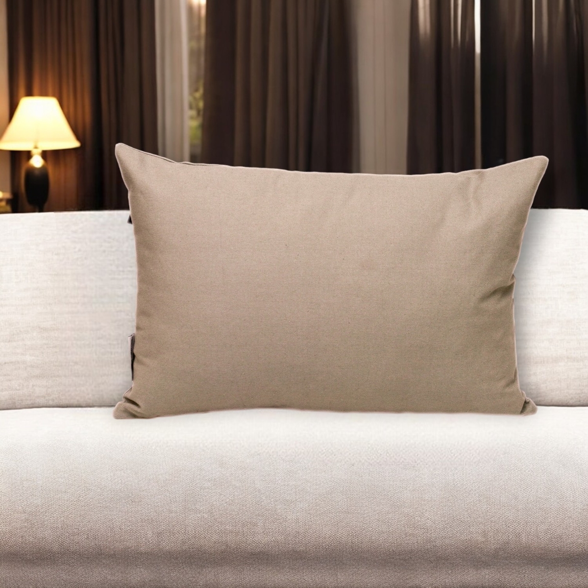 529183 Transitional 12 x 18 in. Gray Cotton Throw Pillow