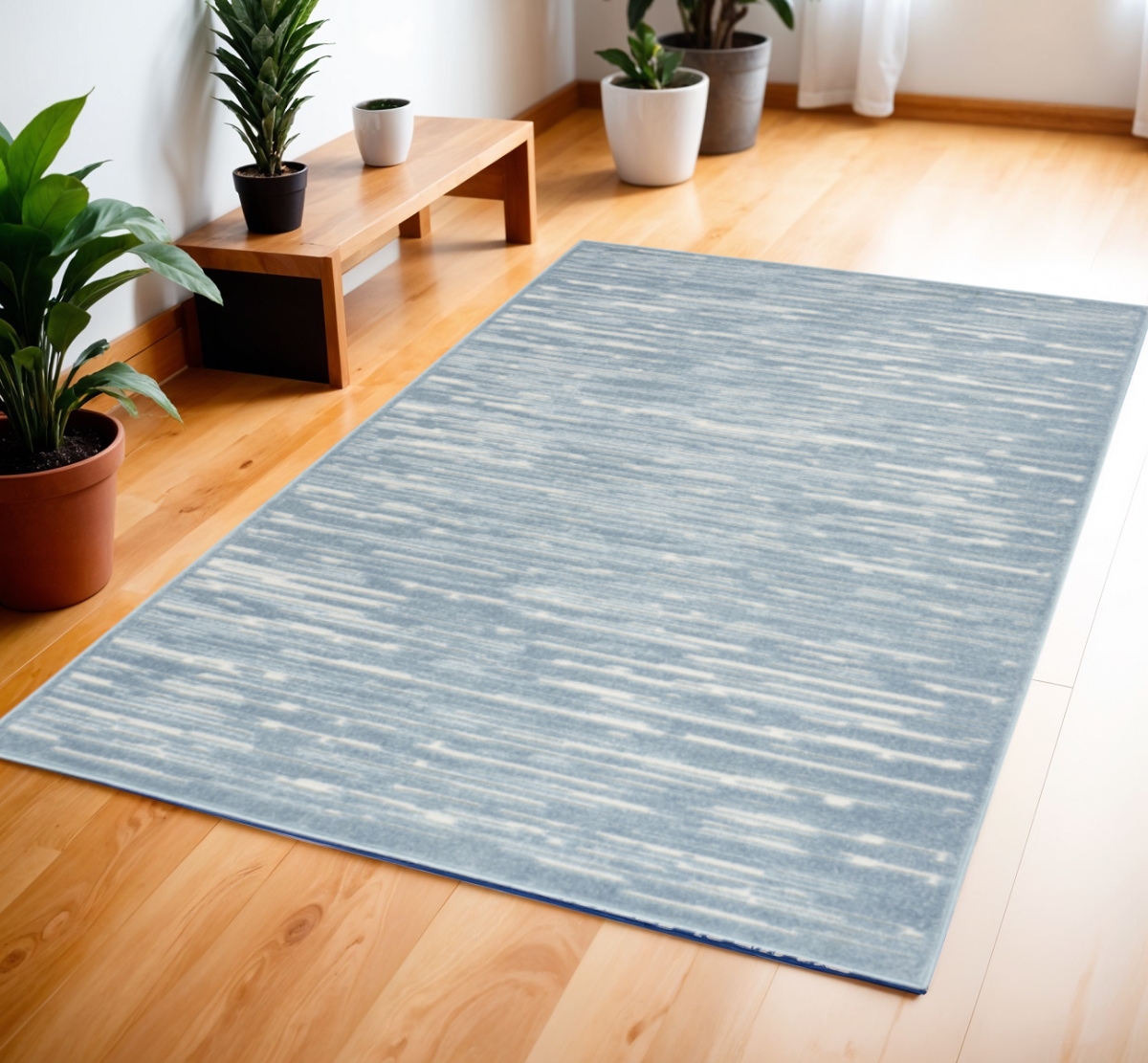 572481 4 x 6 ft. Geometric Rectangle Area Rug, Blue