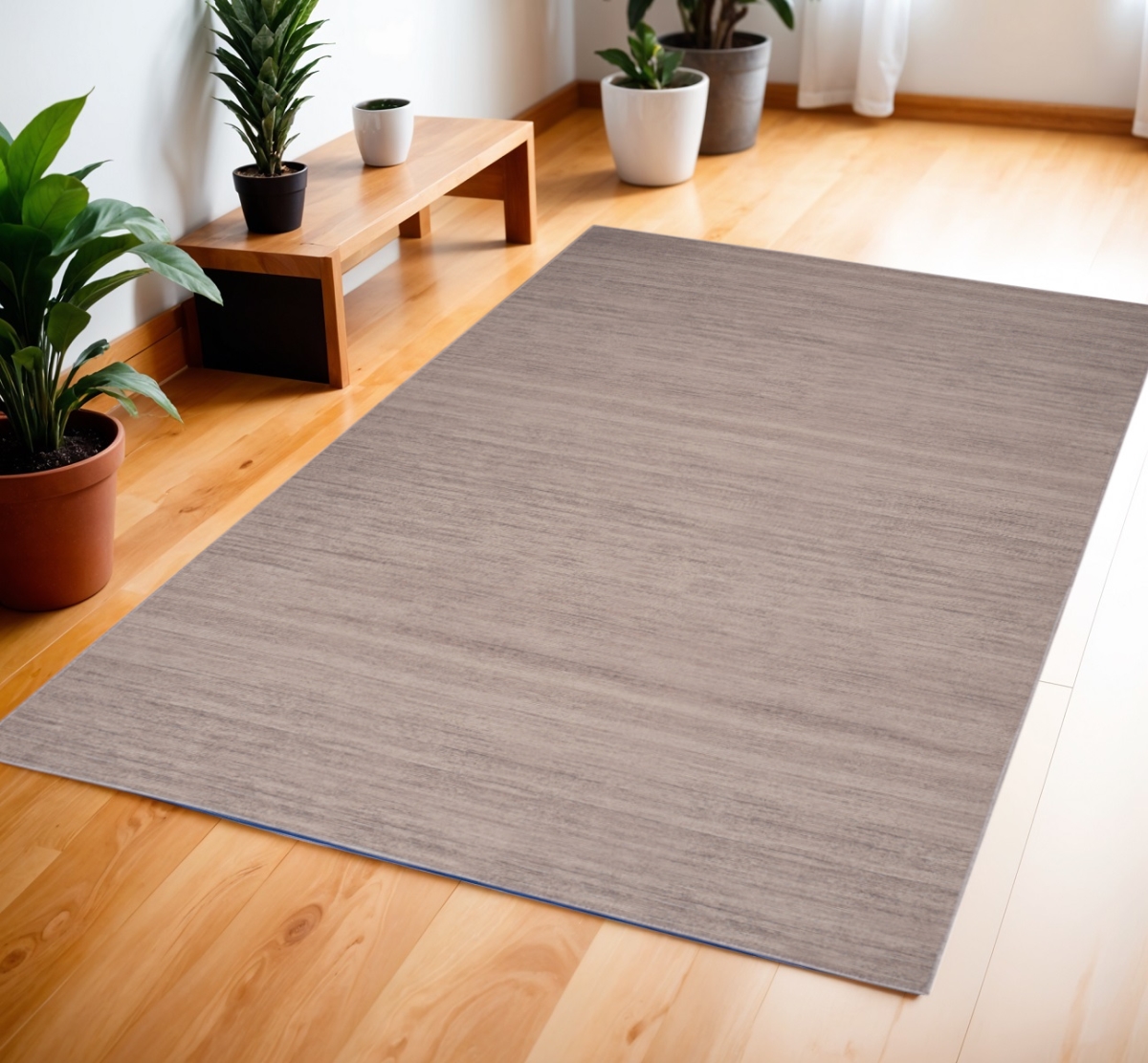 552577 4 x 6 ft. Abstract Washable Rectangle Area Rug, Gray