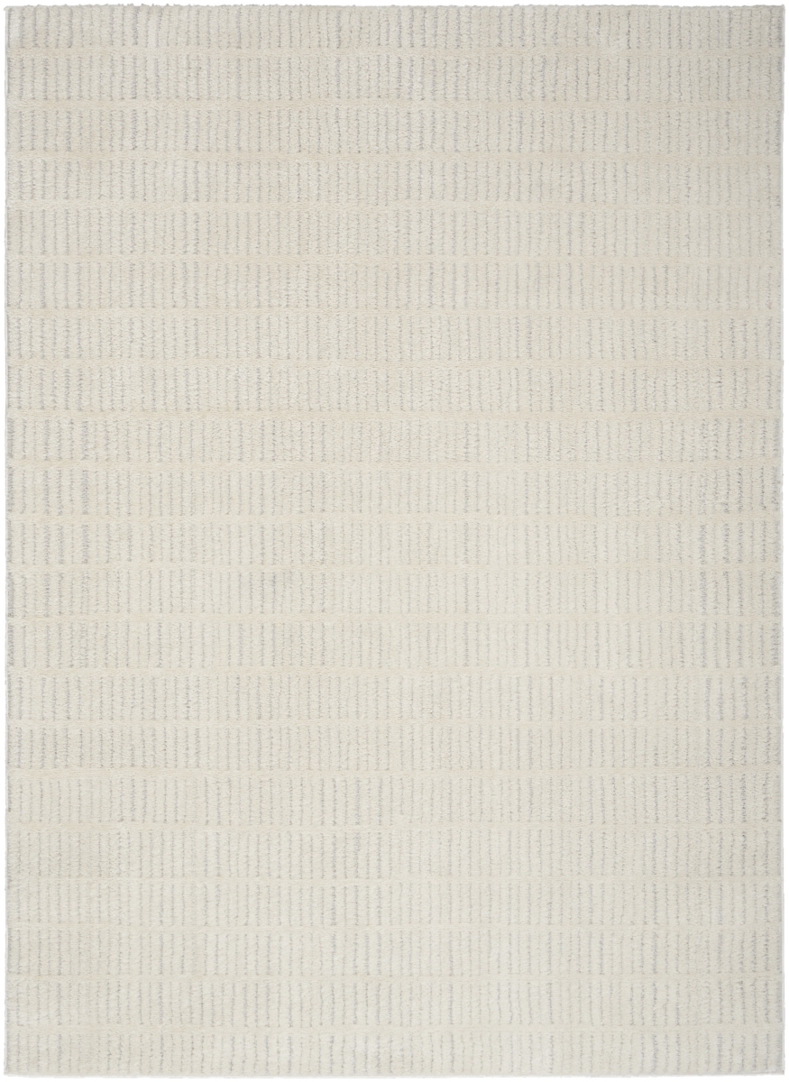 554829 8 x 10 ft. Geometric Rectangle Area Rug, Ivory & Gray