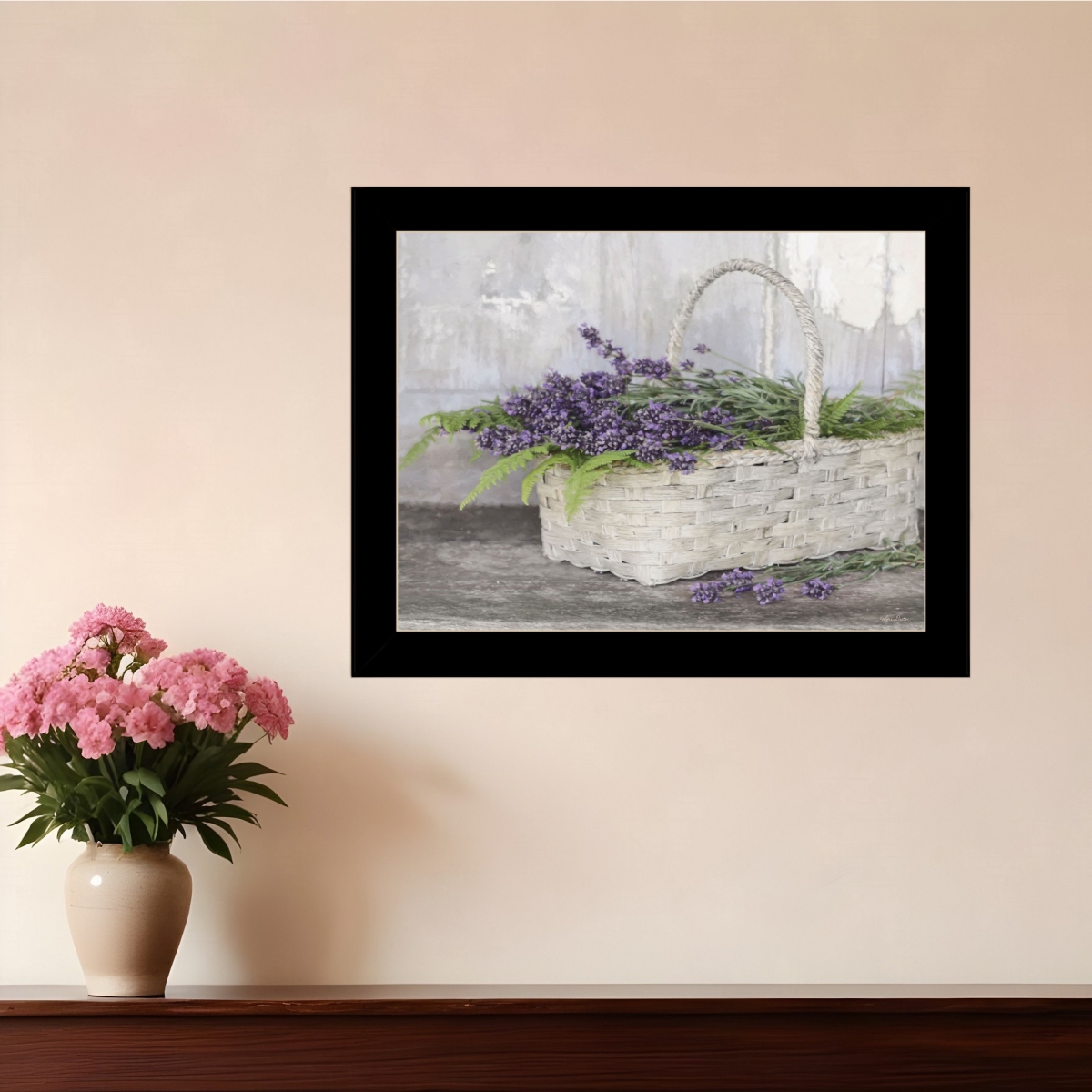 Picture of HomeRoots 530177 Rectangle My Lavender Black Framed Print Wall Art