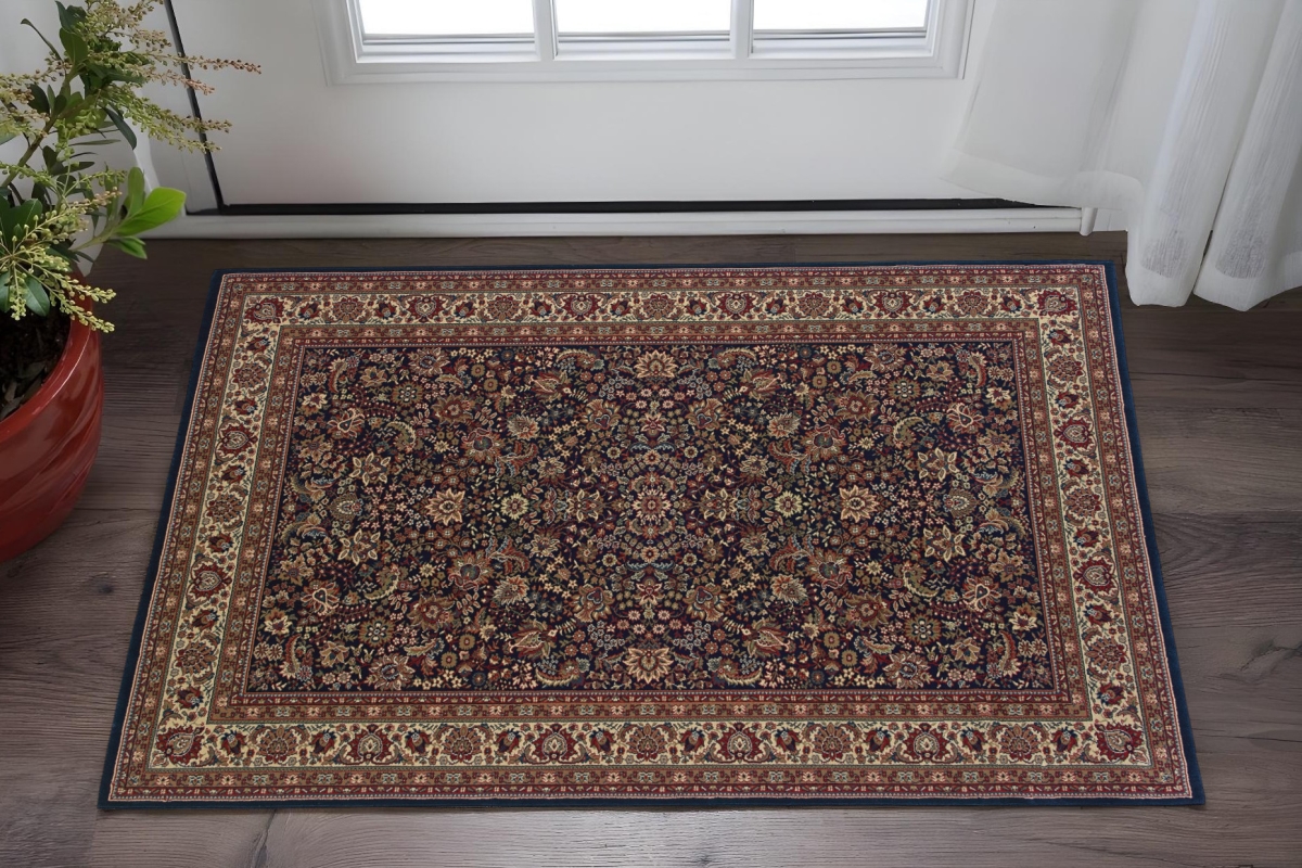 575312 2 x 3 ft. Oriental Rectangle Area Rug, Blue & Red