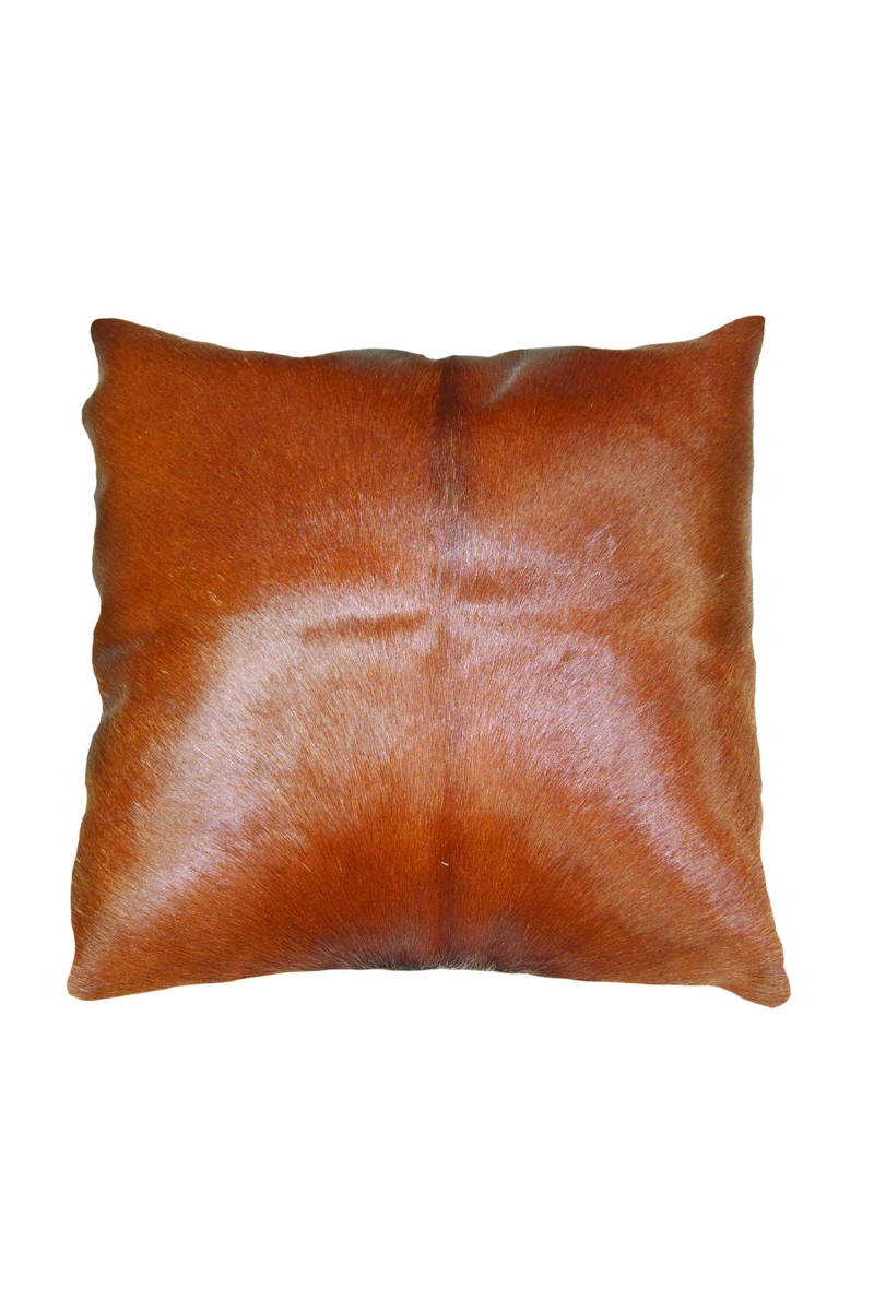 Picture of HomeRoots 316648 18 in. Cowhide Pillow - Brown