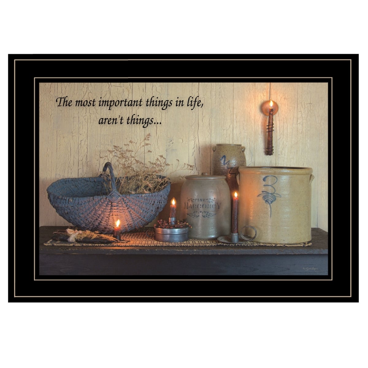 406777 The Most Important Things Black Framed Print Wall Art