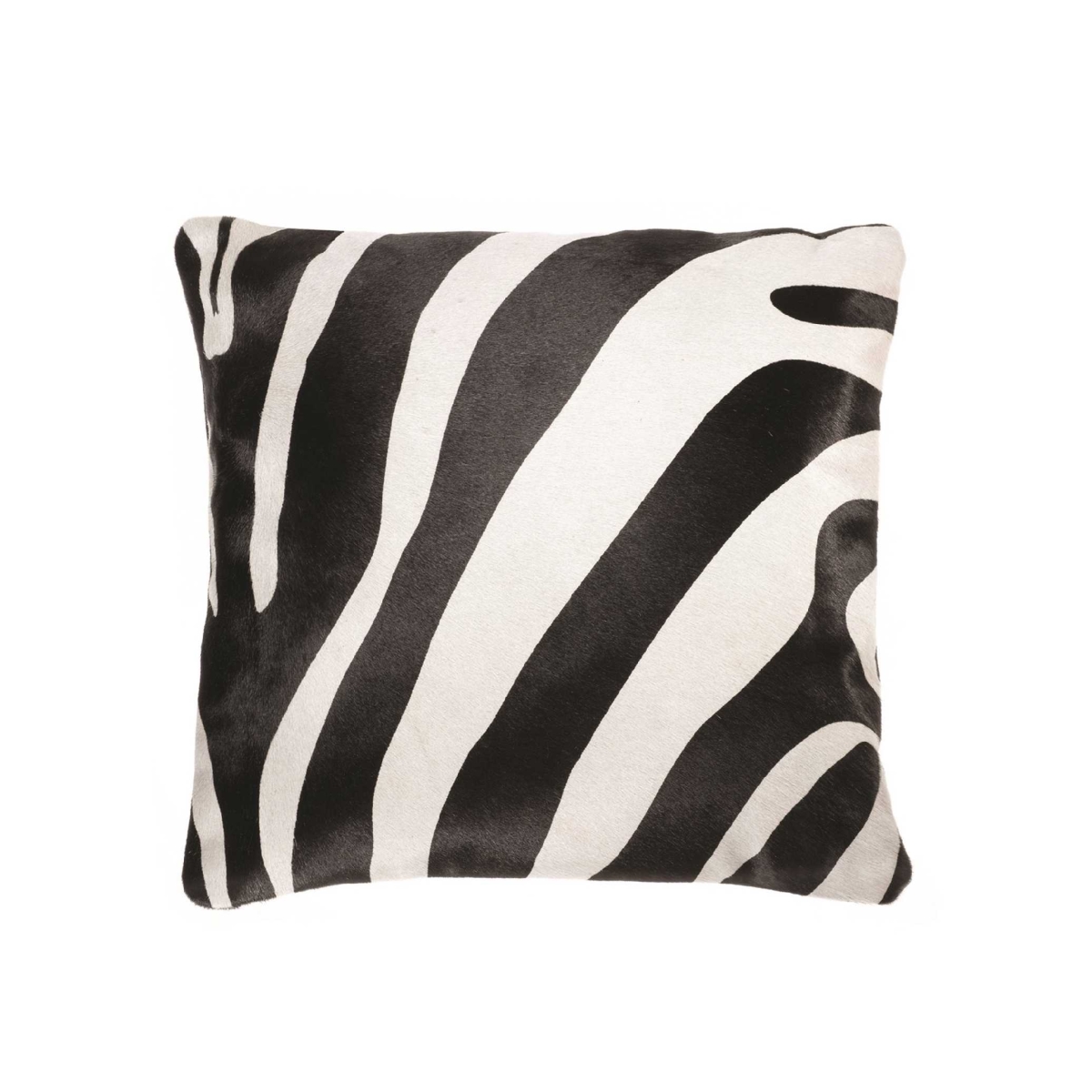 Picture of HomeRoots 316656 18 in. Cowhide Pillow - Zebra Black On Off White