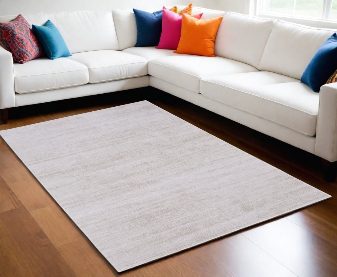 566801 5 x 8 ft. Power Loom Rectangle Area Rug, Ivory