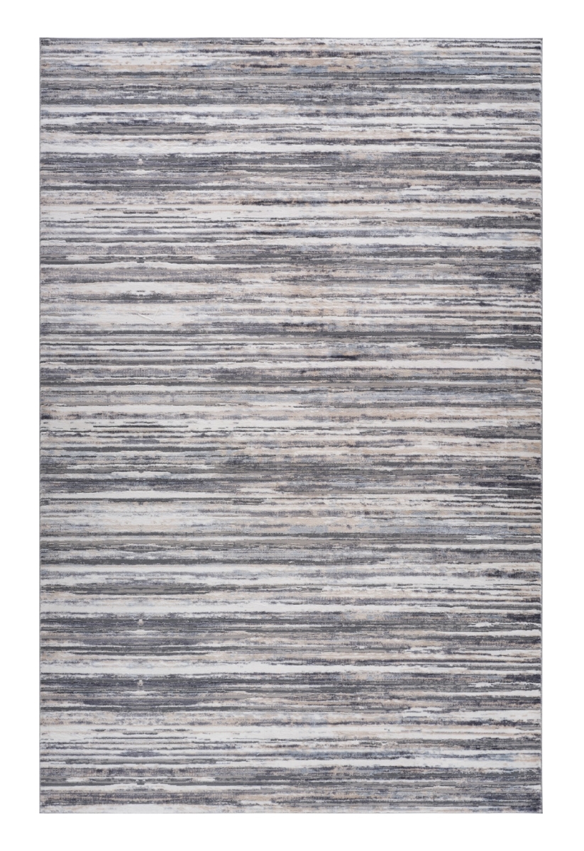 558916 4 x 6 ft. Abstract Distressed Rectangle Area Rug, Blue & Gray