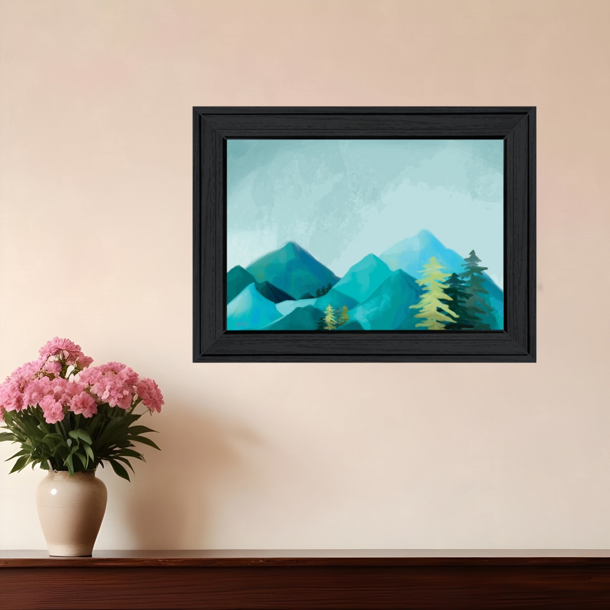 529854 Modern Adventure Awaits Black Framed Print Wall Art