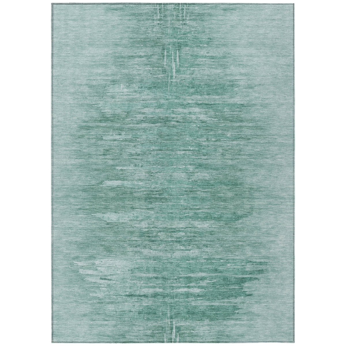 587631 10 x 14 ft. Abstract Washable Indoor & Outdoor Rectangle Area Rug, Aqua & Teal Blue