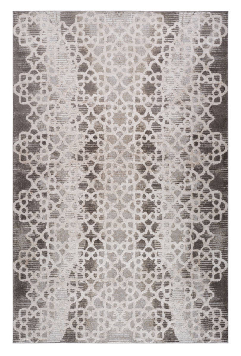 559000 4 x 6 ft. Abstract Distressed Rectangle Area Rug, Brown & Beige