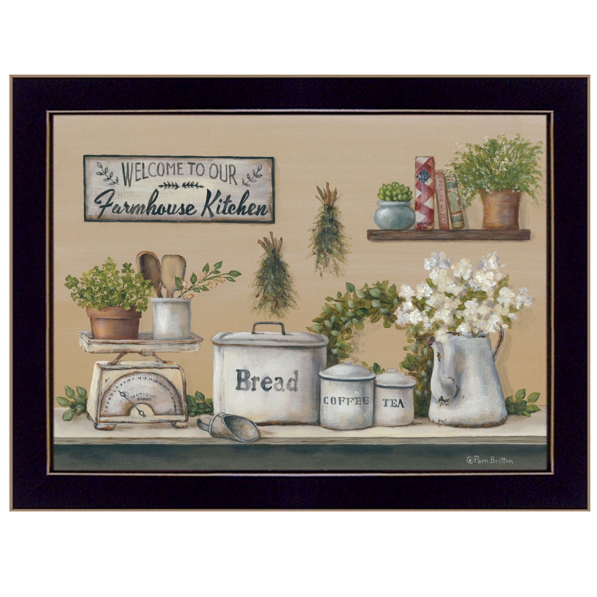 415863 Horizontal Garden Farmhouse Kitchen Black Framed Print Wall Art