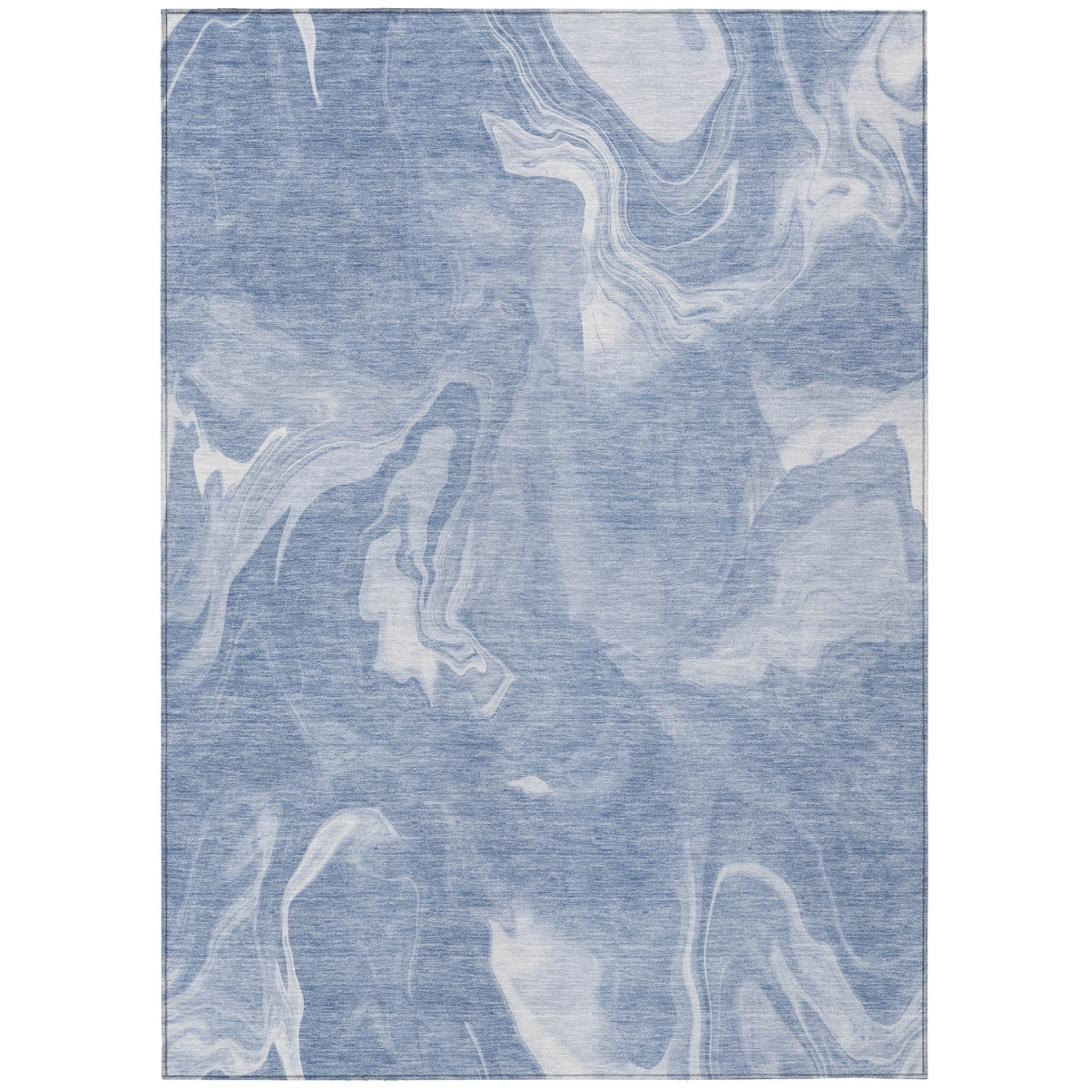 587471 5 x 8 ft. Abstract Washable Indoor & Outdoor Rectangle Area Rug, Blue & Sky Blue