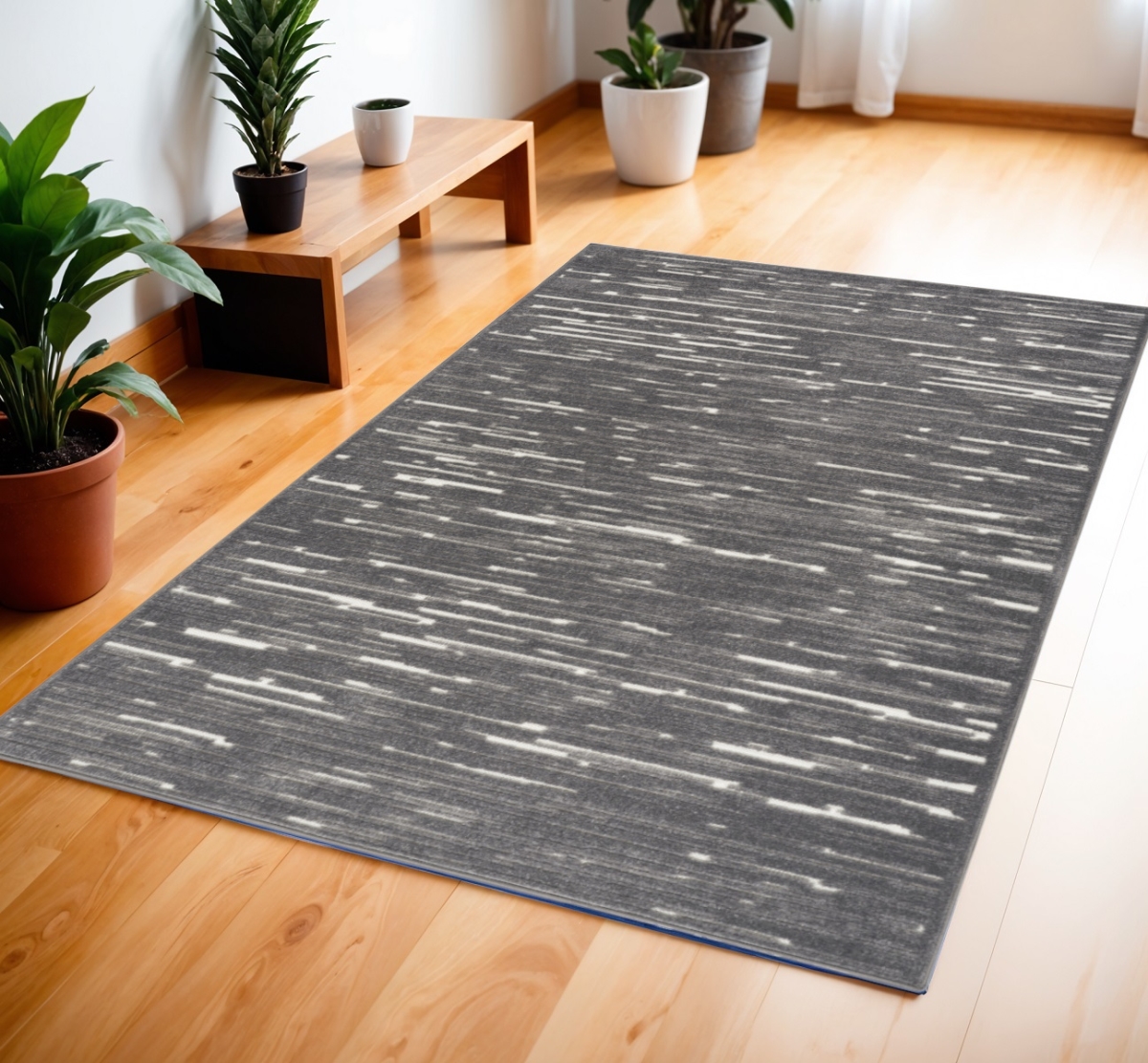 572482 4 x 6 ft. Geometric Rectangle Area Rug, Gray
