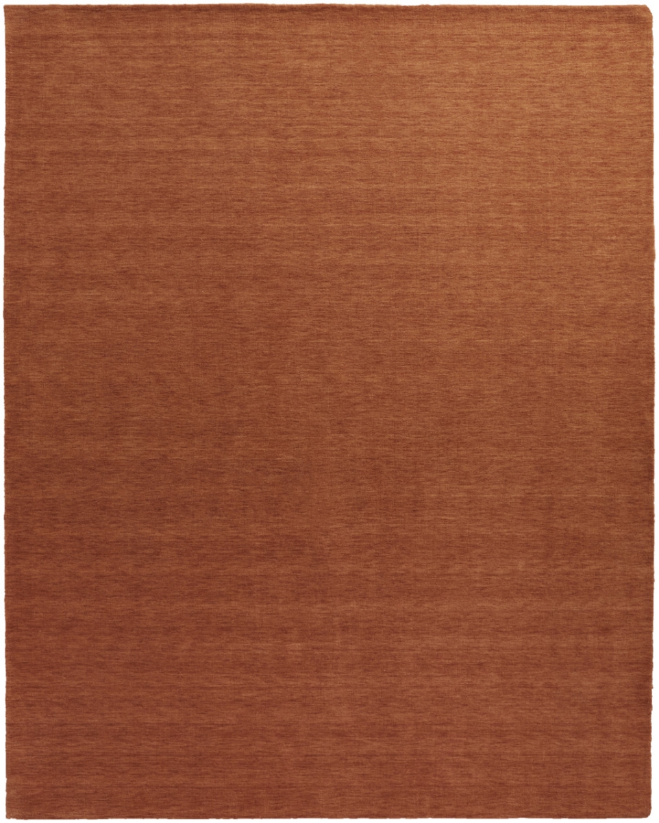 565604 9 x 13 ft. Orange Wool Hand Woven Rectangle Area Rug