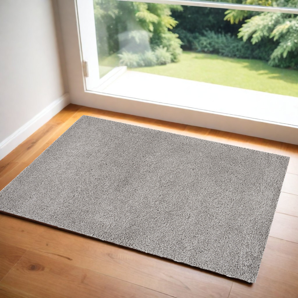 552799 3 x 5 ft. Shag Distressed Rectangle Area Rug, Gray
