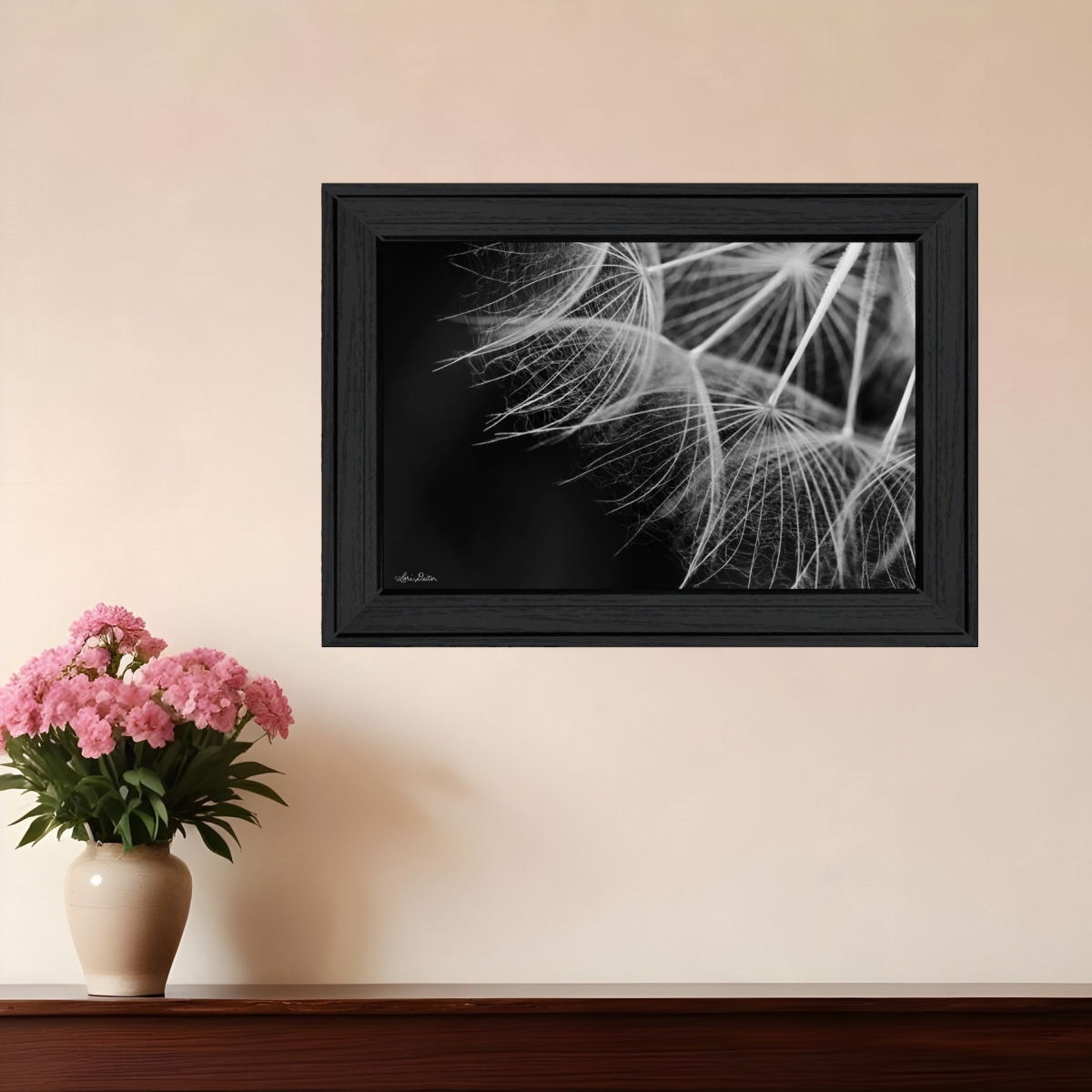 530162 Delicate Beauty Black Framed Print Wall Art
