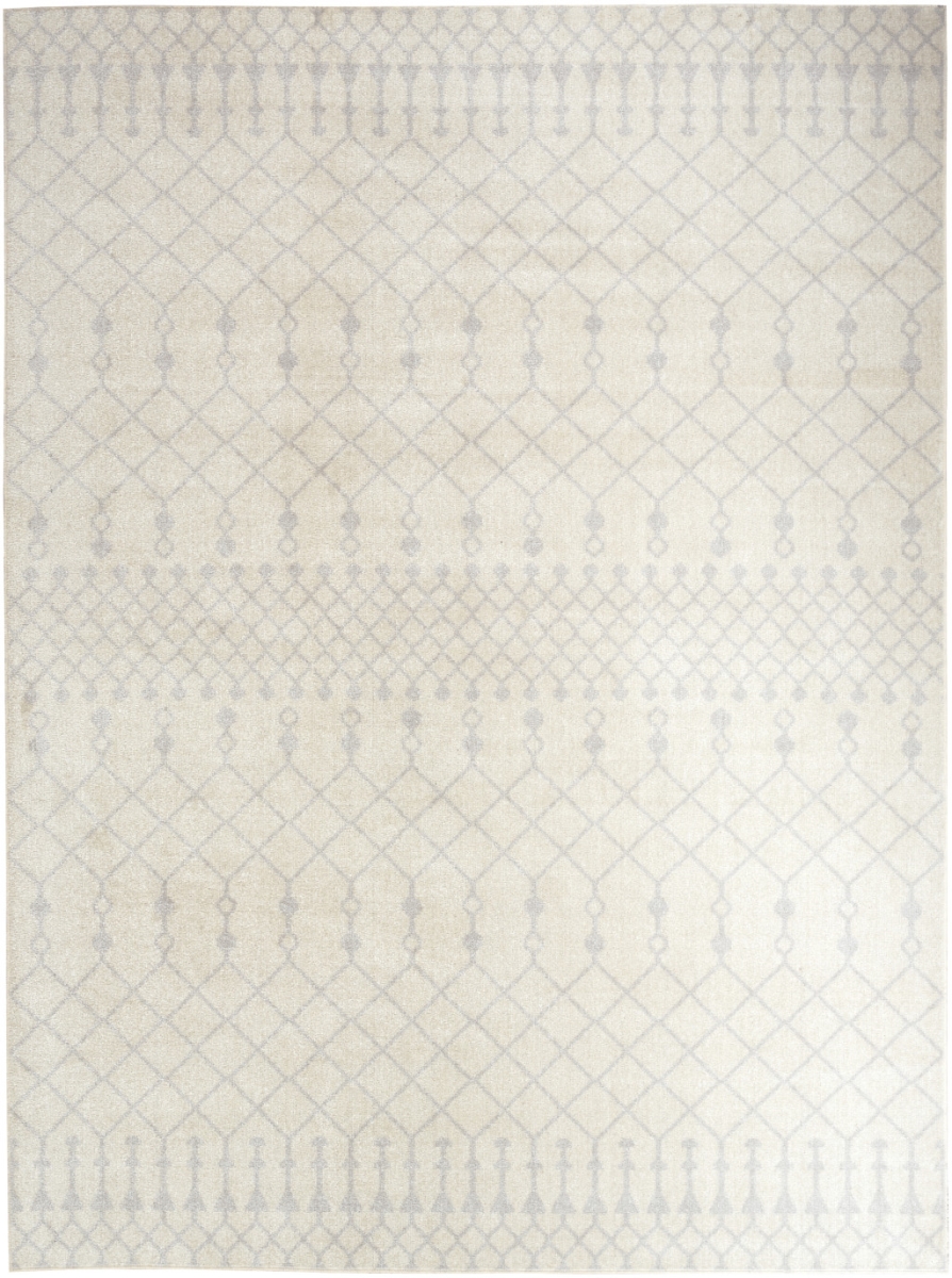 532821 3 x 5 ft. Abstract Power Loom Washable Rectangle Area Rug, Blue & Ivory
