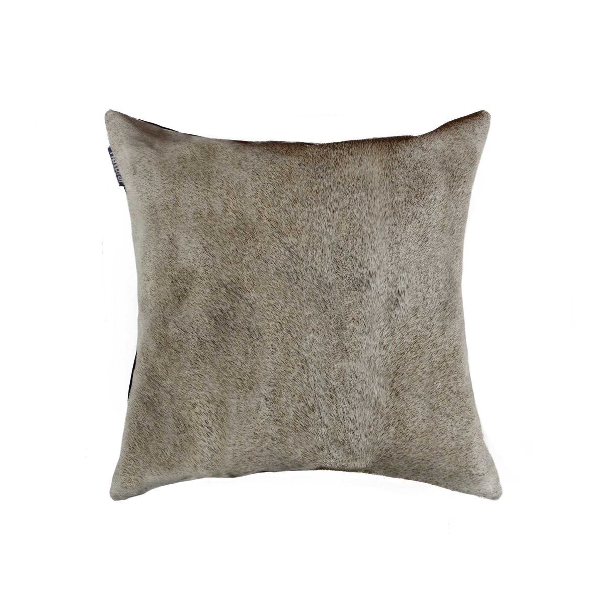 18 in. Cowhide Pillow - Grey