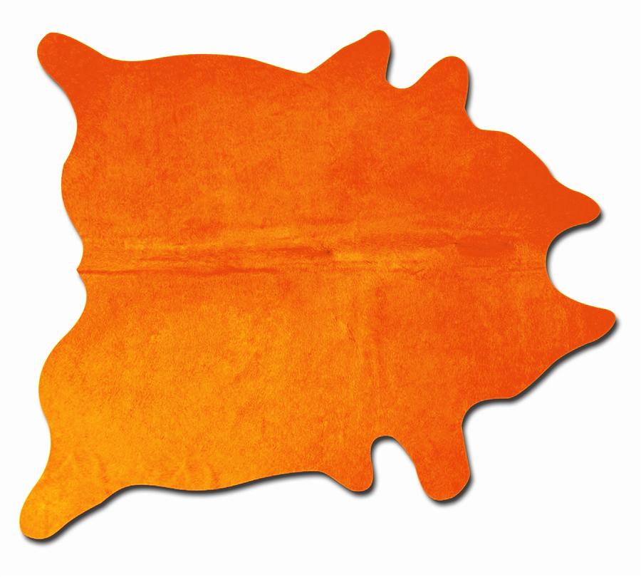 316710 6 x 7 in. Cowhide Rug - Orange
