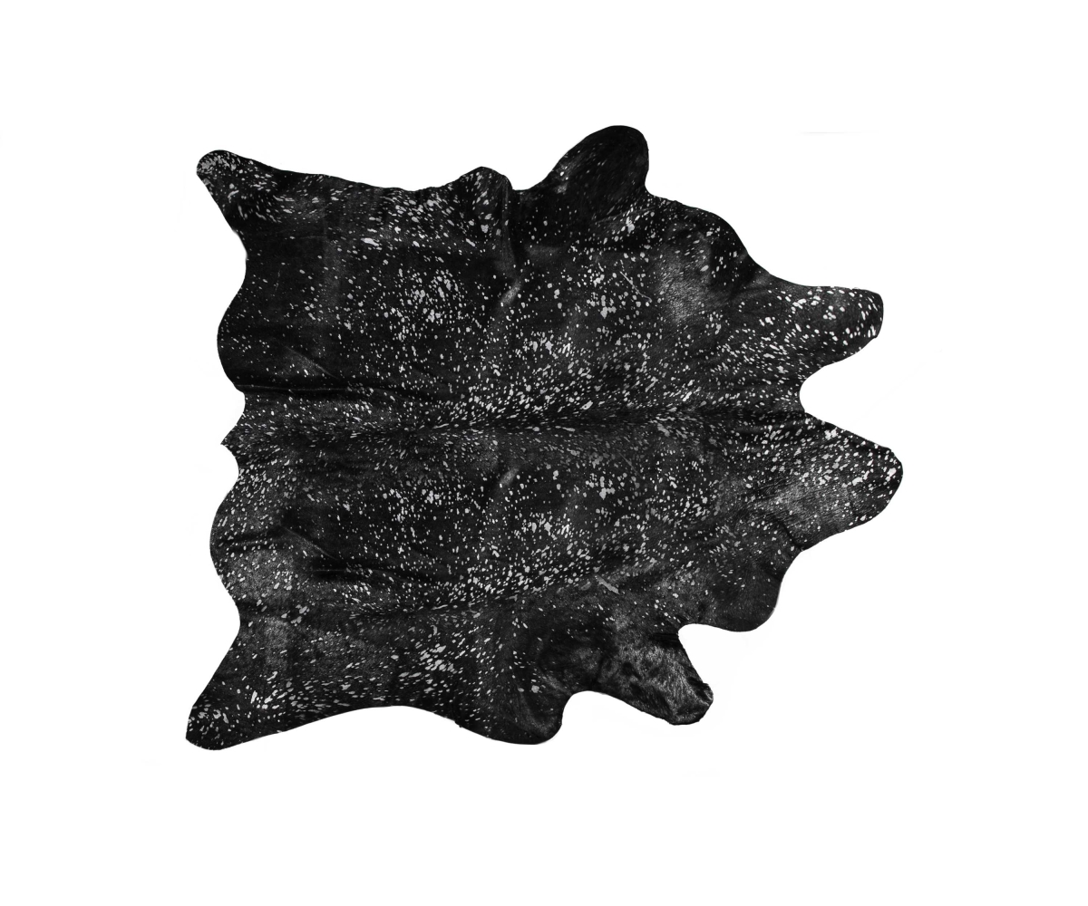 Cowhide Rug - Black & Silver