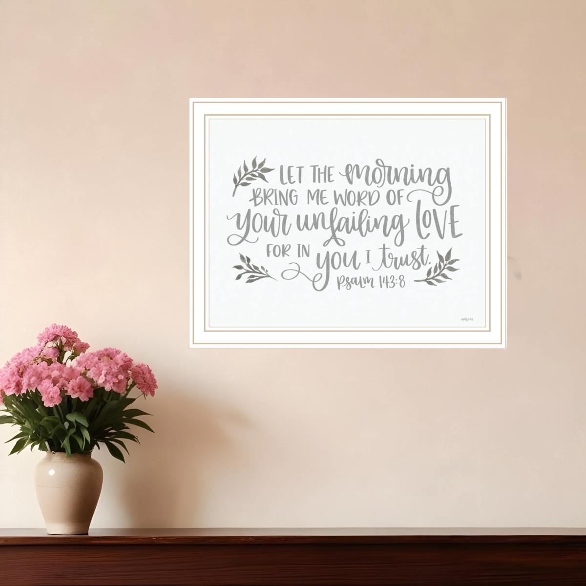 529808 Your Unfailing Love White Framed Print Wall Art