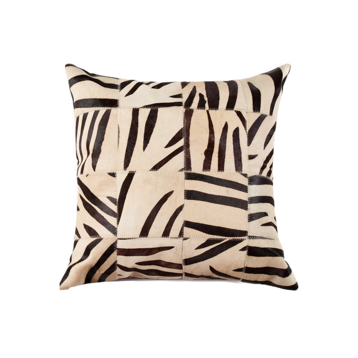 Picture of HomeRoots 316752 18 in. Cowhide Pillow - Zebra Black On White