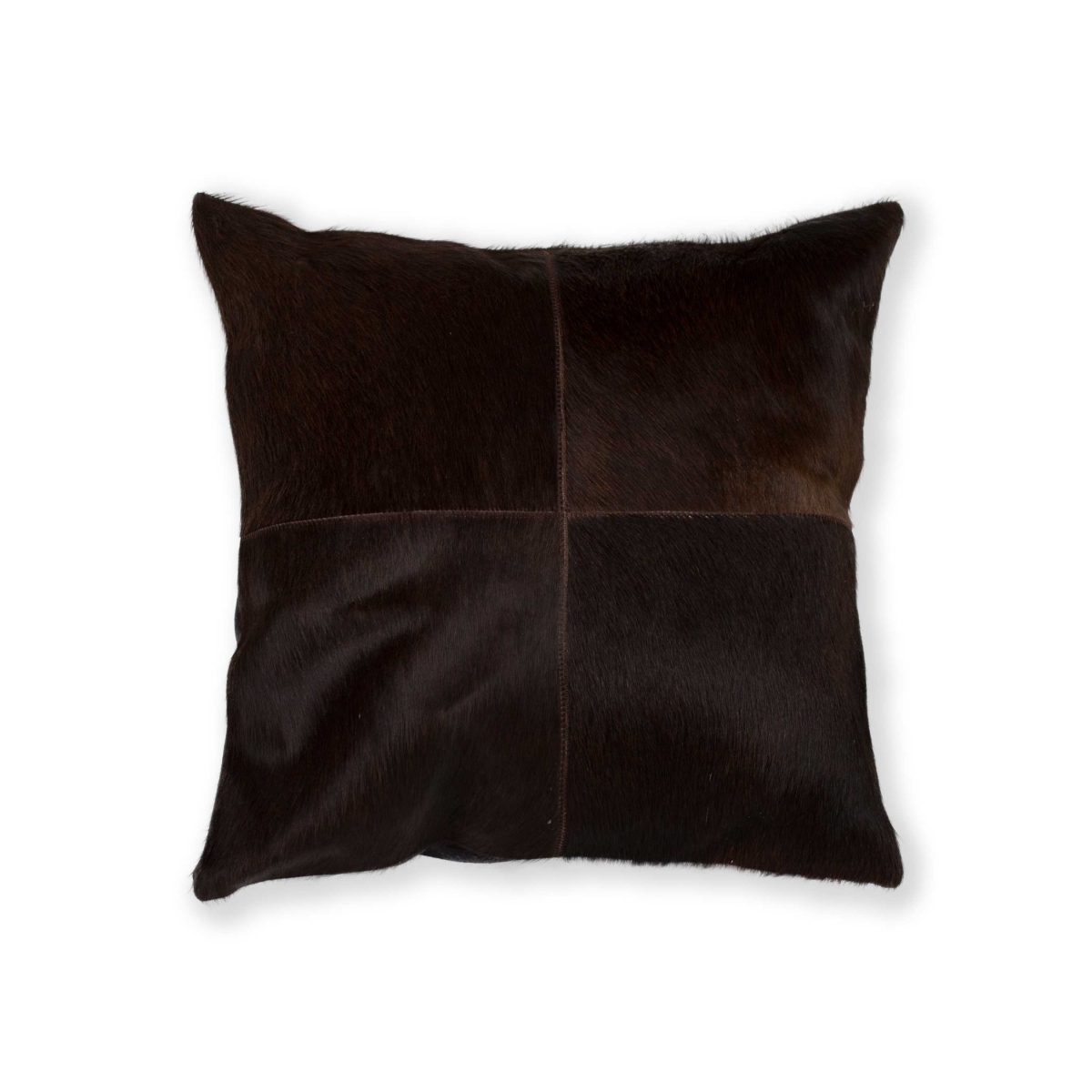 Picture of HomeRoots 316763 18 in. Cowhide Pillow - Chocolate