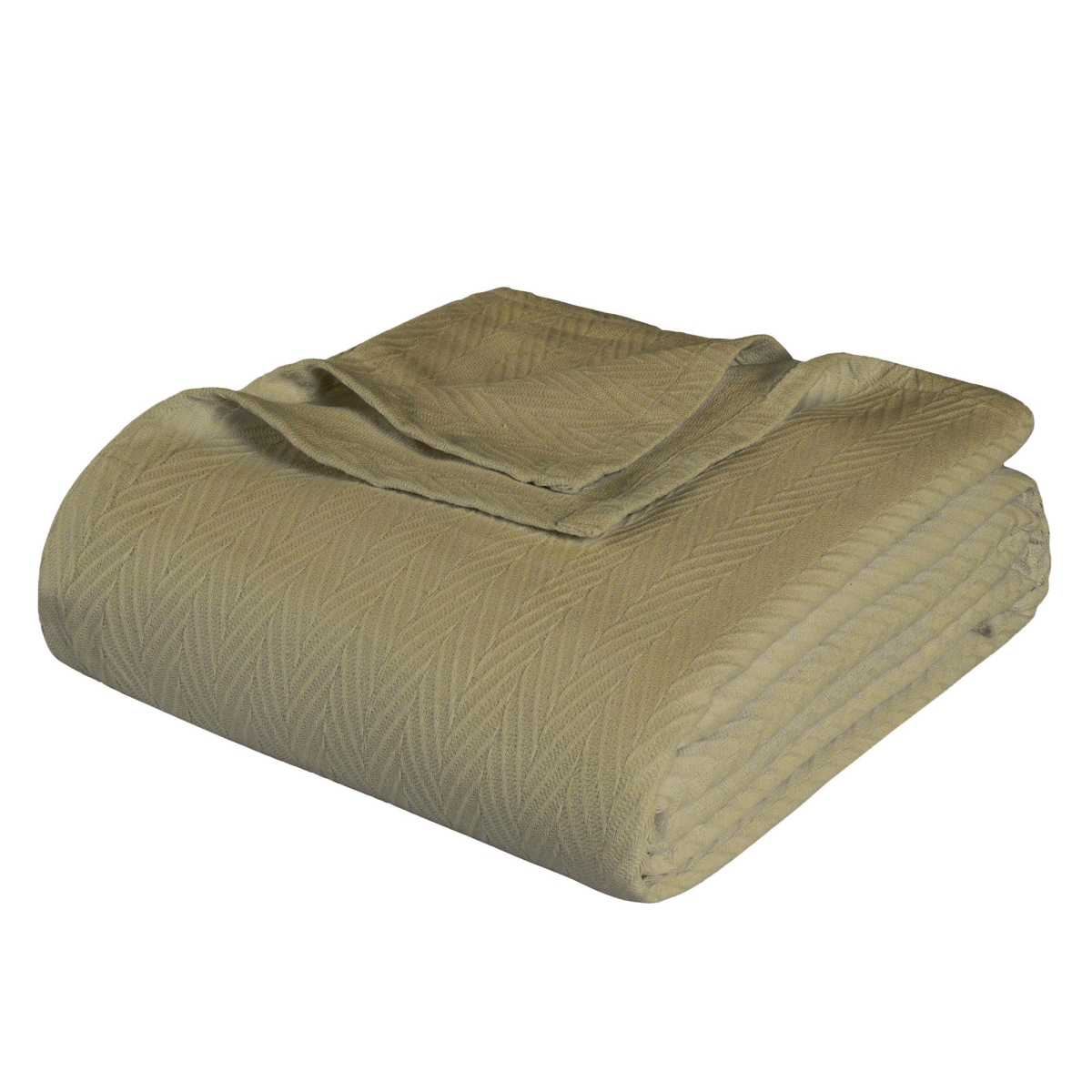 549253 King Size Sage Cotton Woven Chevron Blanket
