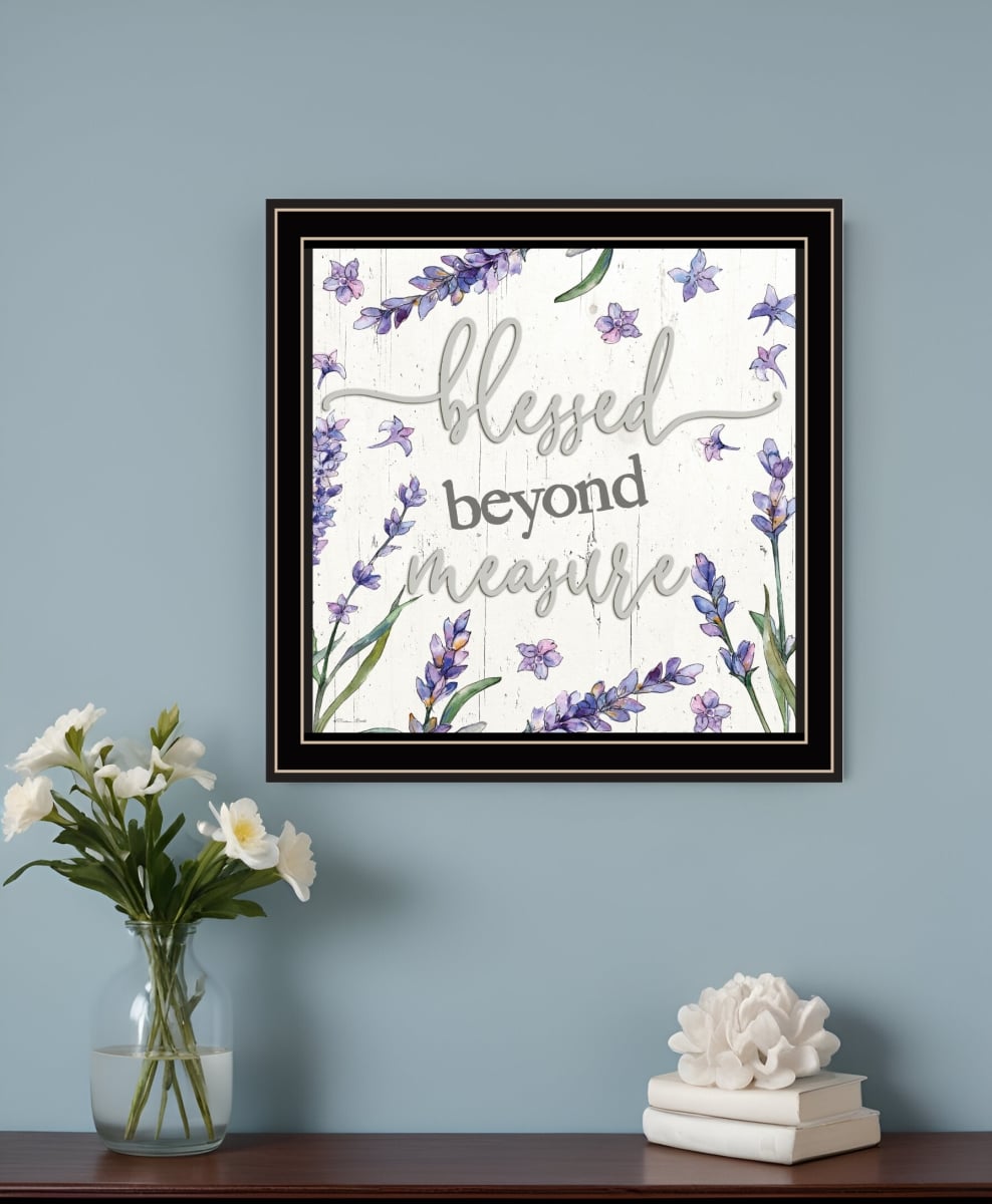 529651 Square Horizontal Blessed Beyond Measure Black Framed Print Wall Art