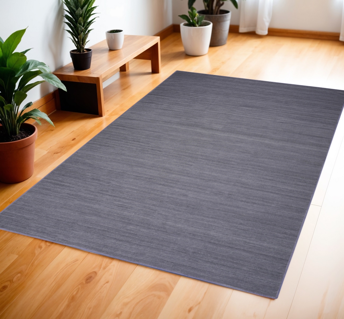 552568 4 x 6 ft. Abstract Washable Rectangle Area Rug, Navy Blue
