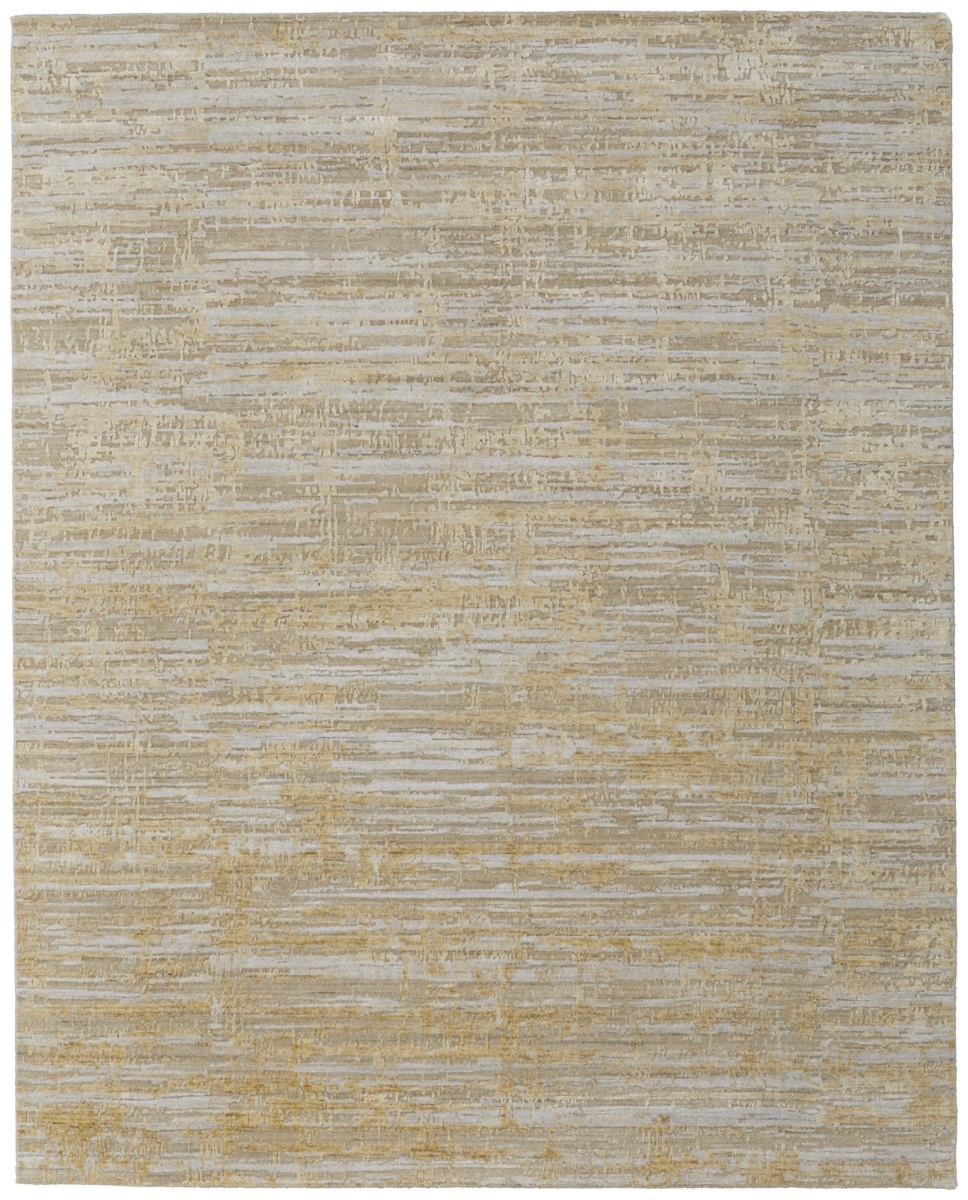 566978 8 x 10 ft. Abstract Hand Woven Rectangle Area Rug, Yellow & Ivory