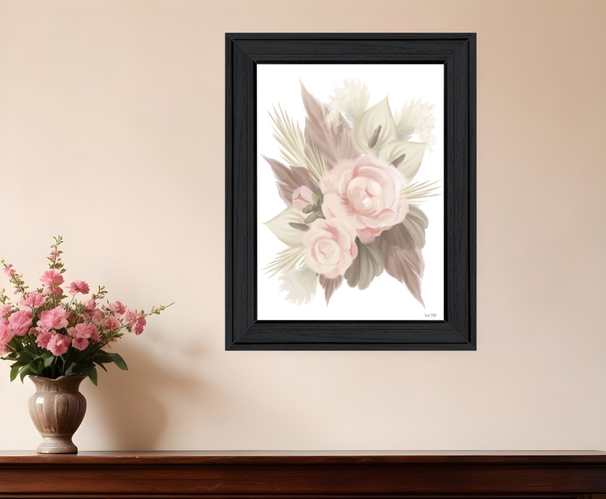 529882 Modern Bohemian Bouquet Black Framed Print Wall Art