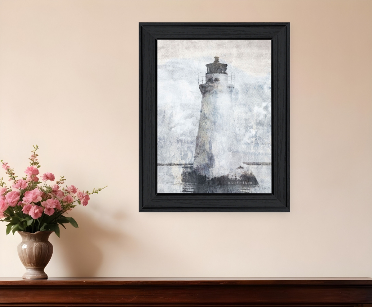 529621 Rectangle Lighthouse Black Framed Print Wall Art
