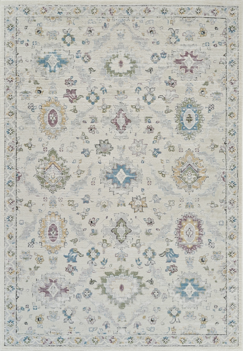 558885 5 x 8 ft. Abstract Distressed Rectangle Area Rug, Cream & Beige
