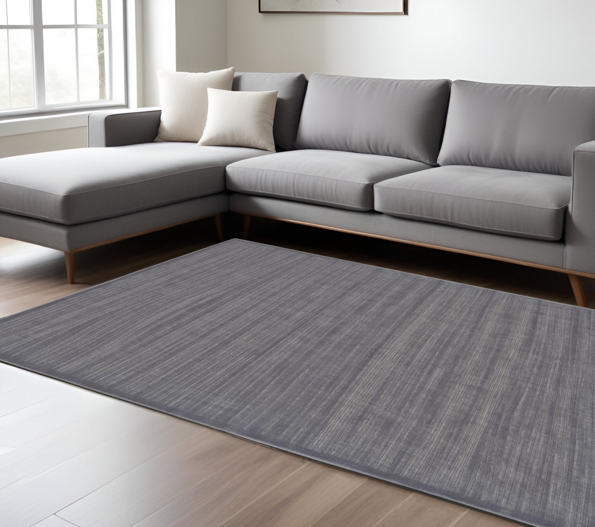565835 10 x 13 ft. Power Loom Rectangle Area Rug, Taupe & Gray