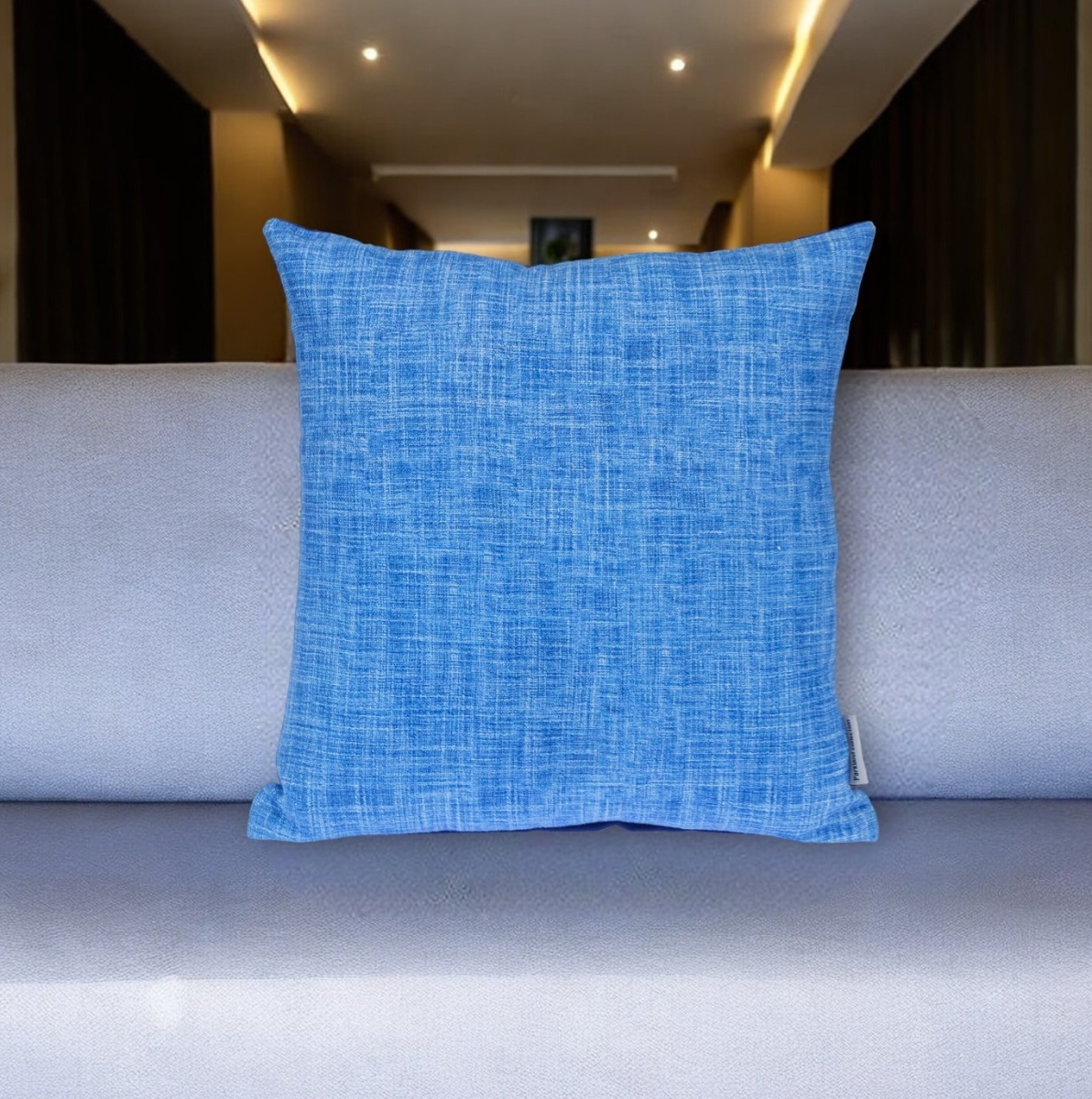 529256 18 in. Blue Cotton Throw Pillow