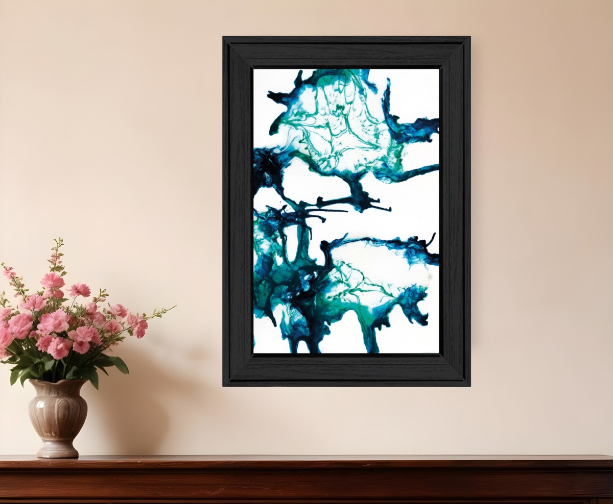 530150 Vertical Ocean Living Black Framed Print Wall Art